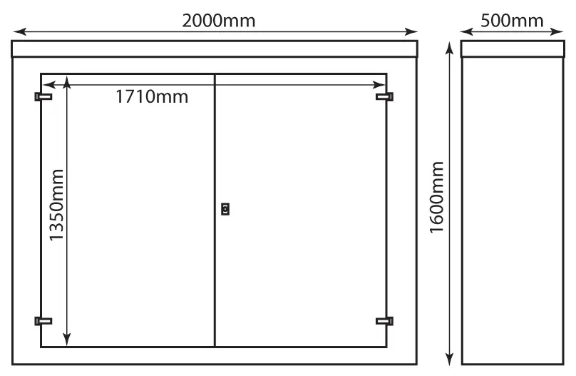 CR11 GRP double-door cabinet